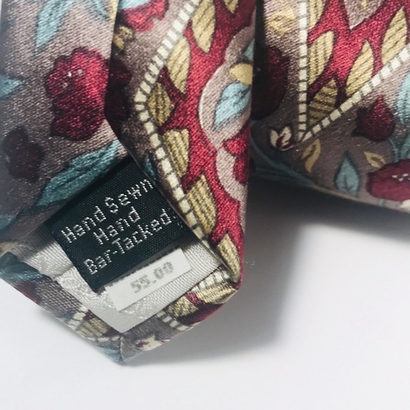 Oscar de la Renta Hand Sewn 100% Silk Velour   Tie - Picture 2 of 3